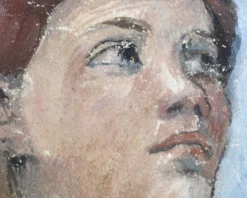 Tableau, peinture portrait d'une femme de profil