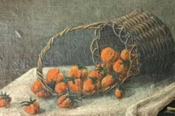 Tableau post-impressionniste, Huile sur Toile signée Nature morte 1929