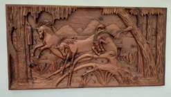 Tableau relief bois