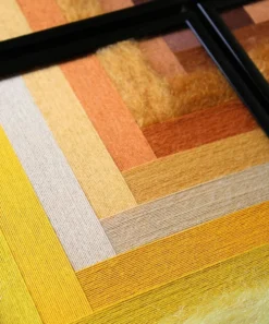 Tableau tissé Soleil vibrant – Collection « Mosaïques »
