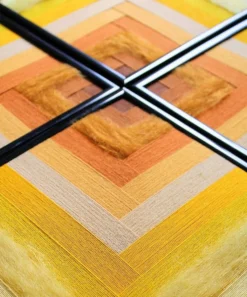 Tableau tissé Soleil vibrant – Collection « Mosaïques »