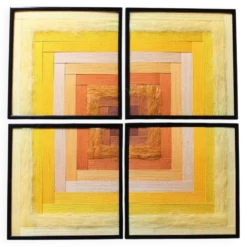 Tableau tissé Soleil vibrant – Collection « Mosaïques »