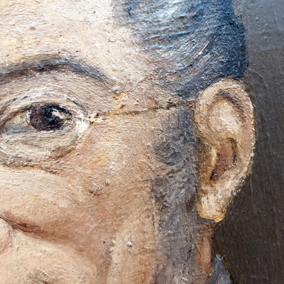 Tableau XIXème "L'homme au regard doux"