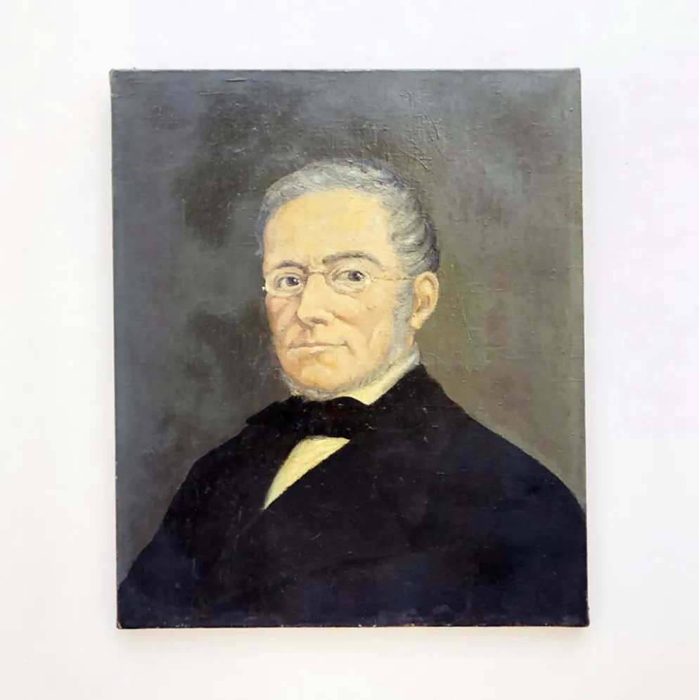 Tableau XIXème "L'homme au regard doux"