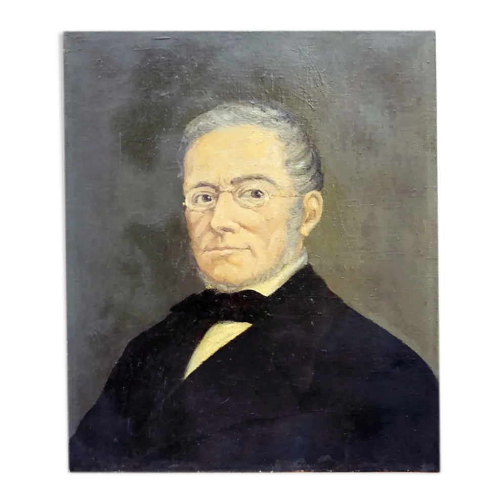 Tableau XIXème "L'homme au regard doux"
