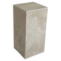 Table d’appoint, colonne en travertin