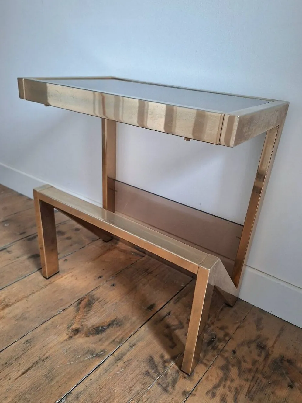 Table d’appoint vintage 23 ct, porte revues design Belgo Chrom