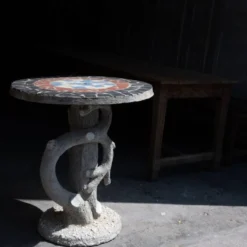 Table de jardin en béton, années 1950