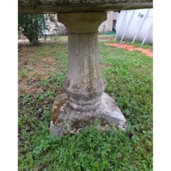 Table de jardin en ciment féraillé des années 60