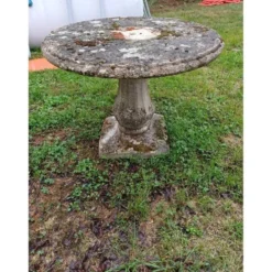 Table de jardin en ciment féraillé des années 60