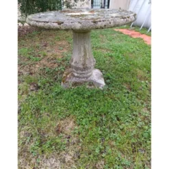 Table de jardin en ciment féraillé des années 60