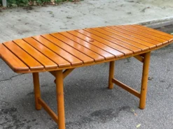 Table de jardin pliable Clairitex 1970 en bois massif 160x80cm
