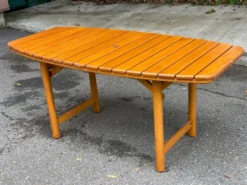 Table de jardin pliable Clairitex 1970 en bois massif 160x80cm