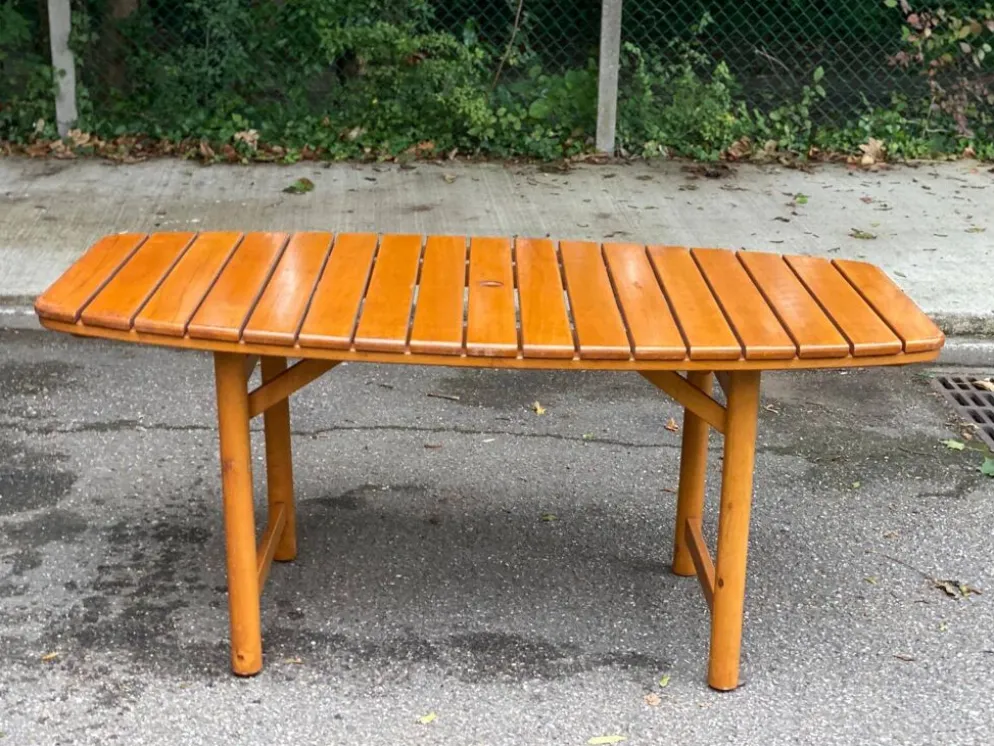 Table de jardin pliable Clairitex 1970 en bois massif 160x80cm