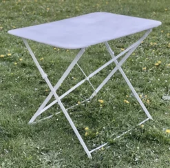 Table de jardin pliante fer forgé vintage 1950