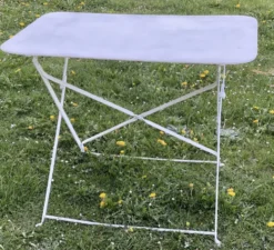 Table de jardin pliante fer forgé vintage 1950