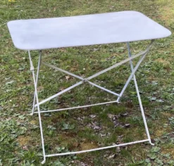 Table de jardin pliante fer forgé vintage 1950