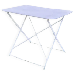 Table de jardin pliante fer forgé vintage 1950