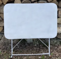 Table de jardin pliante fer forgé vintage 1950