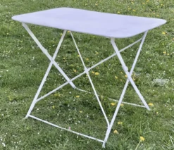 Table de jardin pliante fer forgé vintage 1950