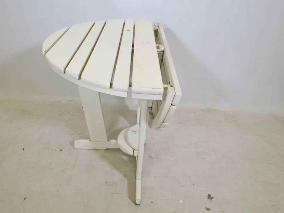Table de jardin pliante vintage en bois par Triconfort Modèle Riviera, années 1970