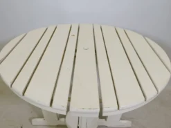 Table de jardin pliante vintage en bois par Triconfort Modèle Riviera, années 1970