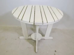 Table de jardin pliante vintage en bois par Triconfort Modèle Riviera, années 1970
