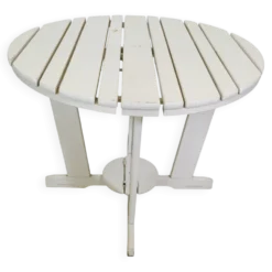Table de jardin pliante vintage en bois par Triconfort Modèle Riviera, années 1970