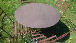 Table jardin + 4 chaises fer forgé