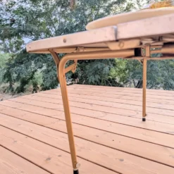 Table pliante de camping ovale vintage