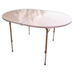 Table pliante de camping ovale vintage