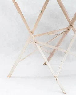 Table pliante ronde française vintage en fer