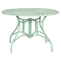 Table ronde de jardin en métal, 1990