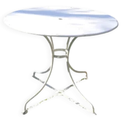 Table ronde de jardin en métal