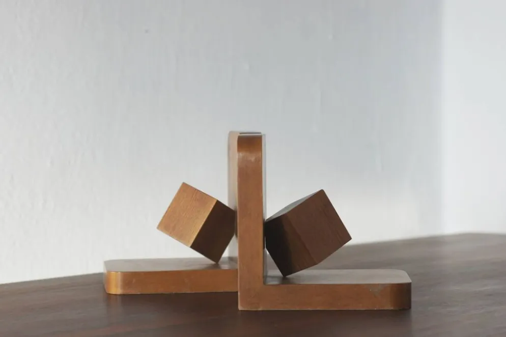 Étagères en bois de style mid-century moderne, années 1950, ensemble de 2