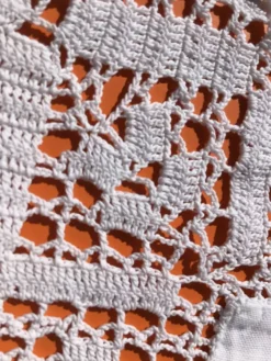 Taie d’oreiller bord crocheté main 8cm large