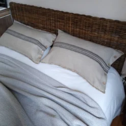 Taie d'oreiller/coussin 100% lin européen