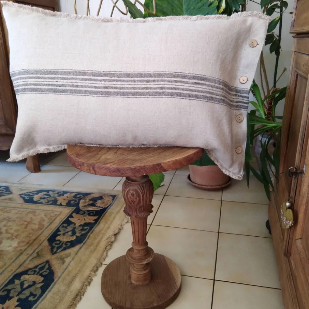Taie d'oreiller/coussin 100% lin européen