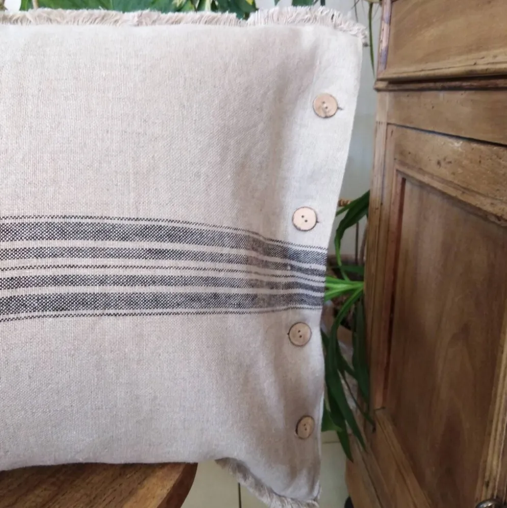 Taie d'oreiller/coussin 100% lin européen