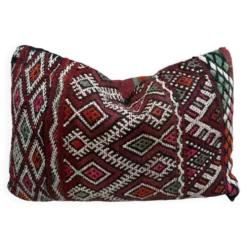 Taie d'oreiller marocaine, housse de coussin berbère, taie d'oreiller tissé