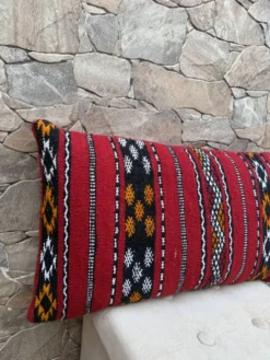 Taie d'oreiller marocaine, housse de coussin berbère, taie d'oreiller tissé