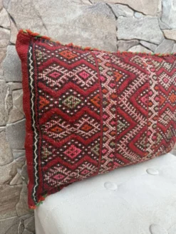Taie d'oreiller marocaine, housse de coussin berbère, taie d'oreiller tissé