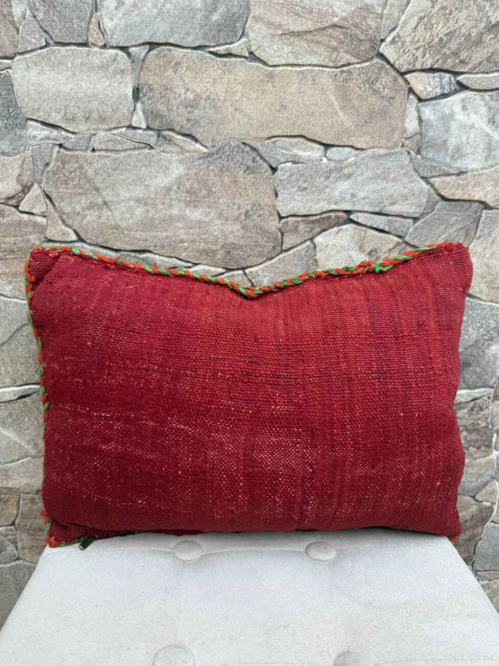 Taie d'oreiller marocaine, housse de coussin berbère, taie d'oreiller tissé