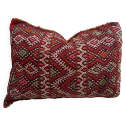Taie d'oreiller marocaine, housse de coussin berbère, taie d'oreiller tissé