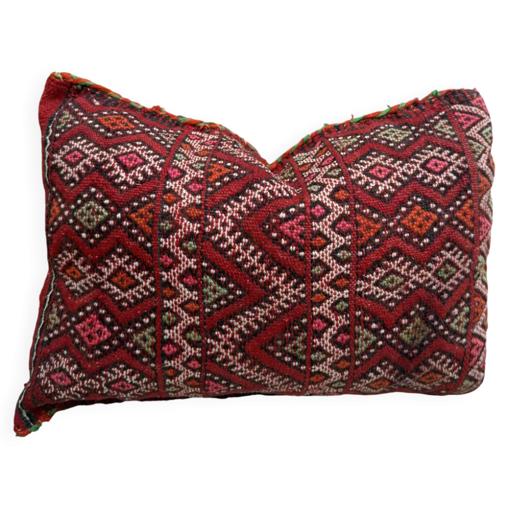 Taie d'oreiller marocaine, housse de coussin berbère, taie d'oreiller tissé