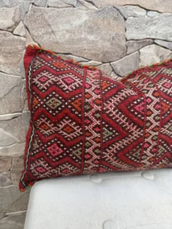 Taie d'oreiller marocaine, housse de coussin berbère, taie d'oreiller tissé