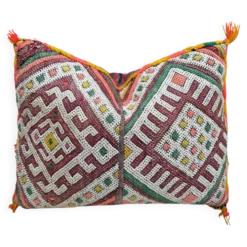 Taie d'oreiller marocaine, housse de coussin berbère, taie d'oreiller tissé