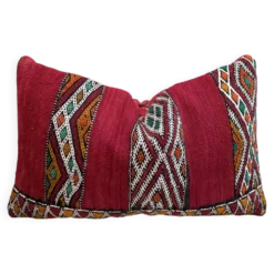 Taie d'oreiller marocaine, housse de coussin berbère, taie d'oreiller tissé