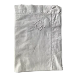 Taie d’oreiller monogramme RB jour croisé