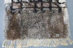 Tapis abstrait danois en laine à poils longs, années 1960